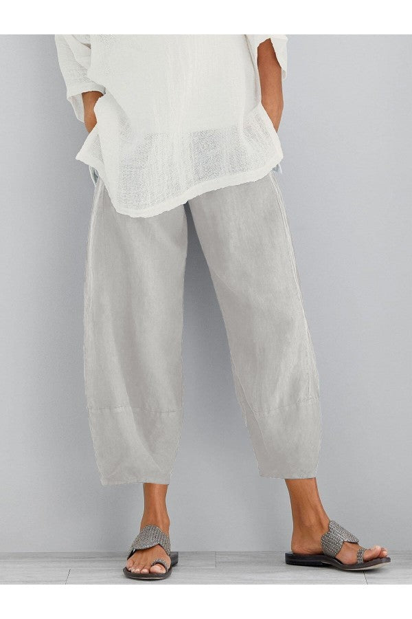 Pantalones de algodón cómodos y elegantes con prácticos bolsillos