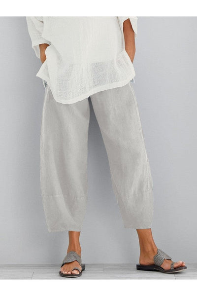 Pantalones de algodón cómodos y elegantes con prácticos bolsillos