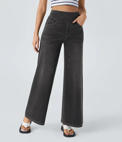 ELASTY | JEANS CÓMODOS CON CINTURA ALTA Y TALLE SUELTO