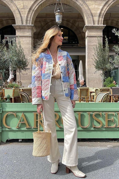 Chaqueta Convertible Acolchada con Estampado Enid