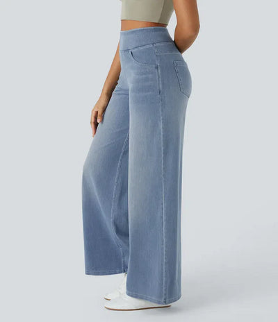 ELASTY | JEANS CÓMODOS CON CINTURA ALTA Y TALLE SUELTO