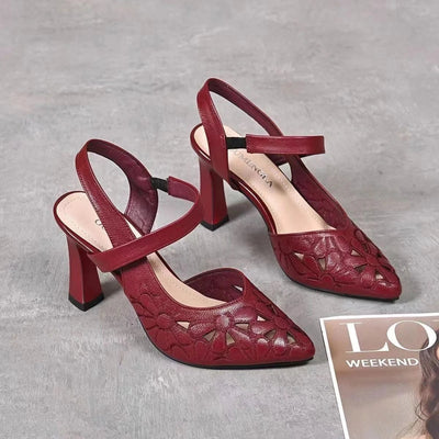 Holly | Elegantes tacón alto de cuero de la mejor calidad para apariciones inolvidables