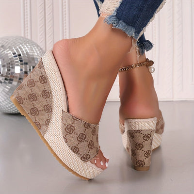 Noelani | Zapatos Estilosos y Cómodos con Diseño de Suela Gruesa y Patrón Floral