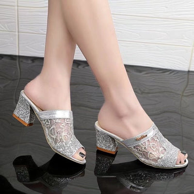 Dina | Sandalias glamurosas con brillantes lentejuelas