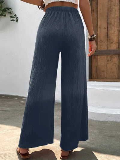 Pantalones de Cintura Alta Karol con Pernera Amplia para un Look Elegante