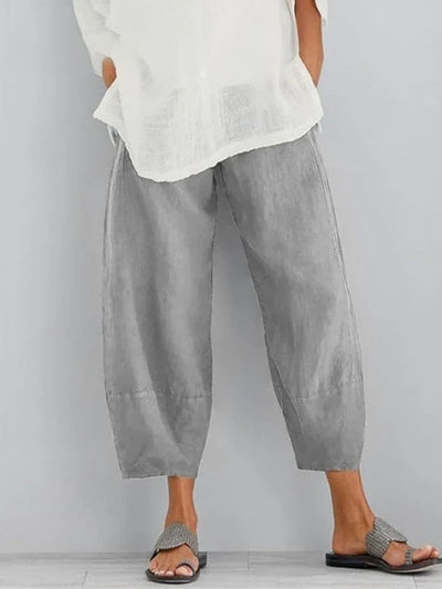 Pantalones de lino elegantes para mujer - Sandra