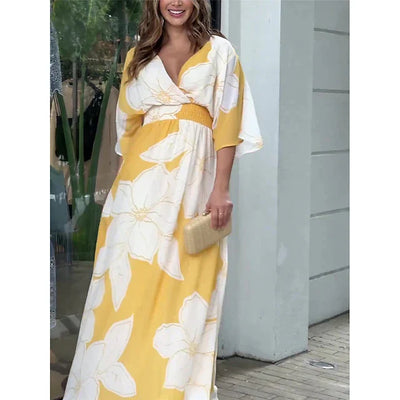 Fascinante vestido floral casual para mujeres