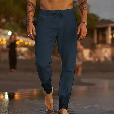 Pantalones de lino de alta calidad para hombres - estilosos y cómodos