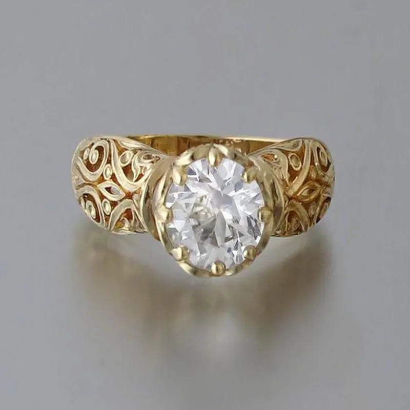 Anillo Elegante con Zirconia Blanca