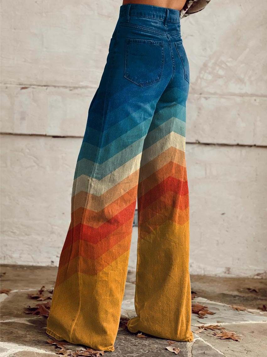 DESIA - PANTALÓN RETRO A CHEVRONES