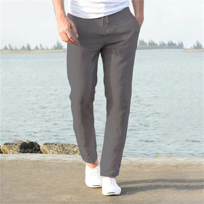 Pantalones de lino para hombres con comodidad casual