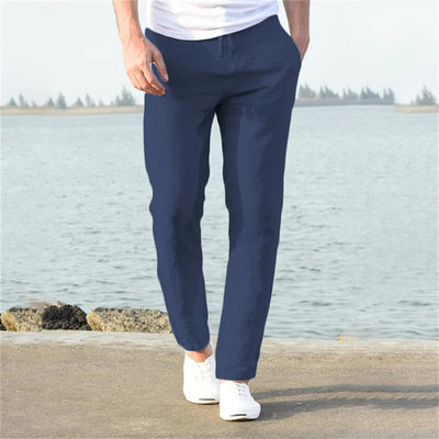 Pantalones de lino para hombres con comodidad casual