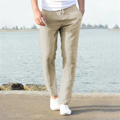 Pantalones de lino para hombres con comodidad casual