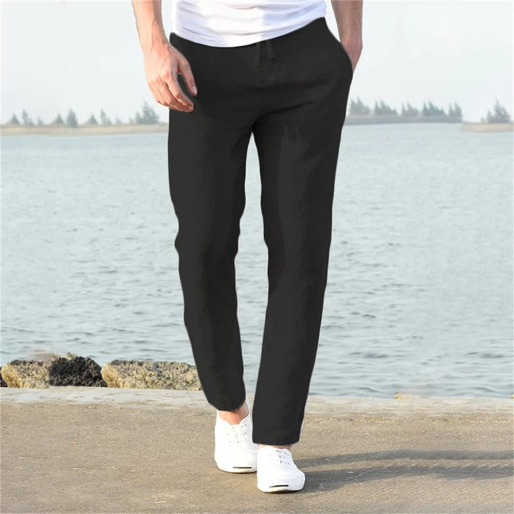 Pantalones de lino para hombres con comodidad casual