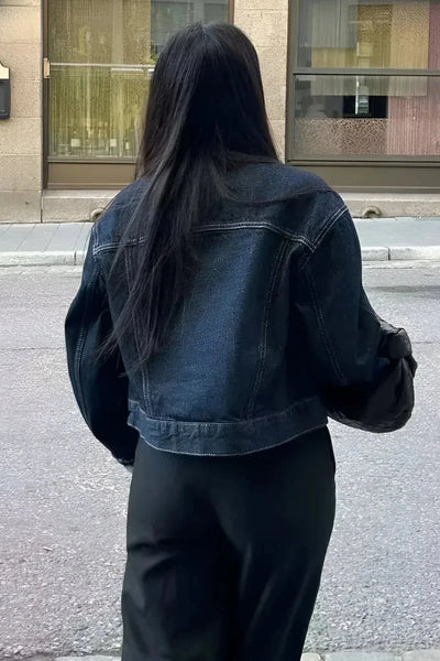 Chaqueta vaquera corta Mithi con mangas sueltas