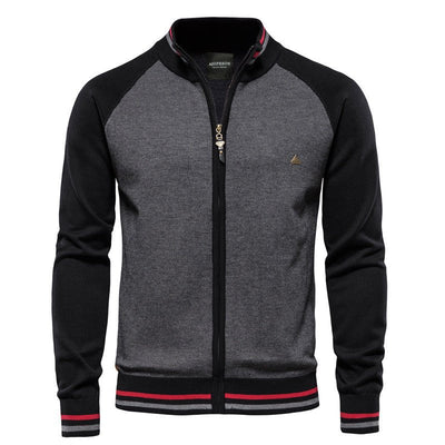 Chaqueta ajustada de estilo polo con cremallera - Mathias
