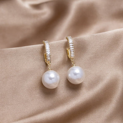 Pendientes de Lujo con Perlas y Circonitas