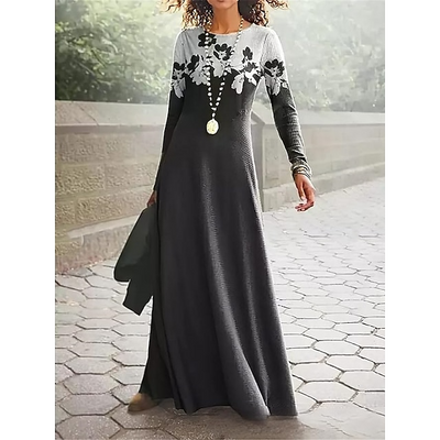 Encantador vestido casual con estampado floral