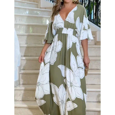 Fascinante vestido floral casual para mujeres