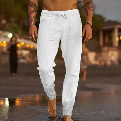 Pantalones de lino de alta calidad para hombres - estilosos y cómodos