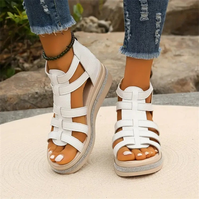 Heather | Glanzvolle Tacones de Cuña con Strass