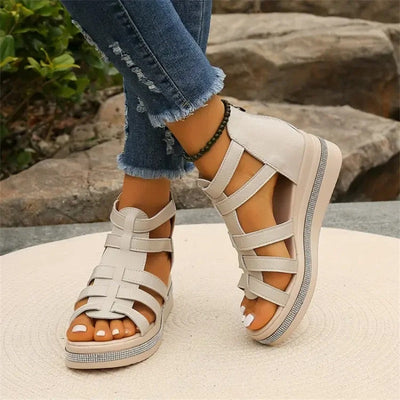 Heather | Glanzvolle Tacones de Cuña con Strass