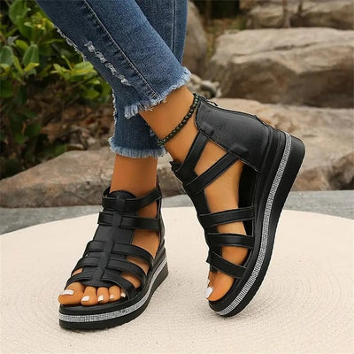 Heather | Glanzvolle Tacones de Cuña con Strass