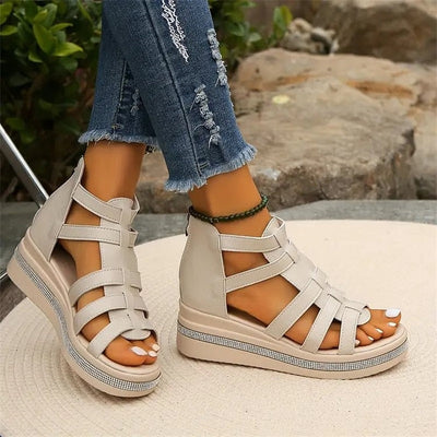 Heather | Glanzvolle Tacones de Cuña con Strass