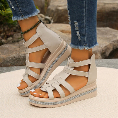 Heather | Glanzvolle Tacones de Cuña con Strass