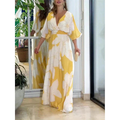 Fascinante vestido floral casual para mujeres