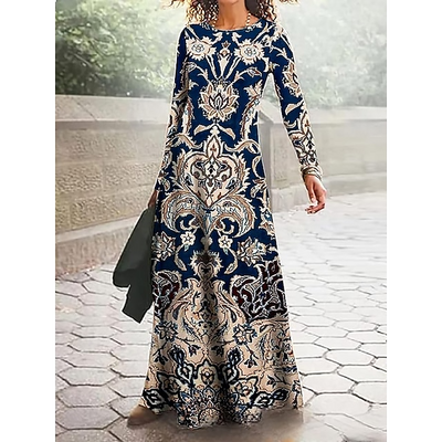 Encantador vestido casual con estampado floral