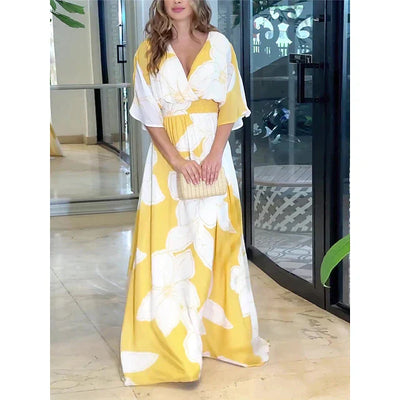 Fascinante vestido floral casual para mujeres